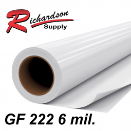 GF 222 6mil. White Matte Semi-Rigid Permant Adhesive